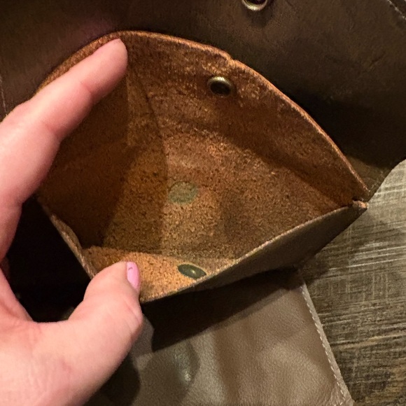 Harley Davidson‎ Brown Leather Wallet Tri-Fold Bar Shield Logo Snaps Unisex - Picture 6 of 7